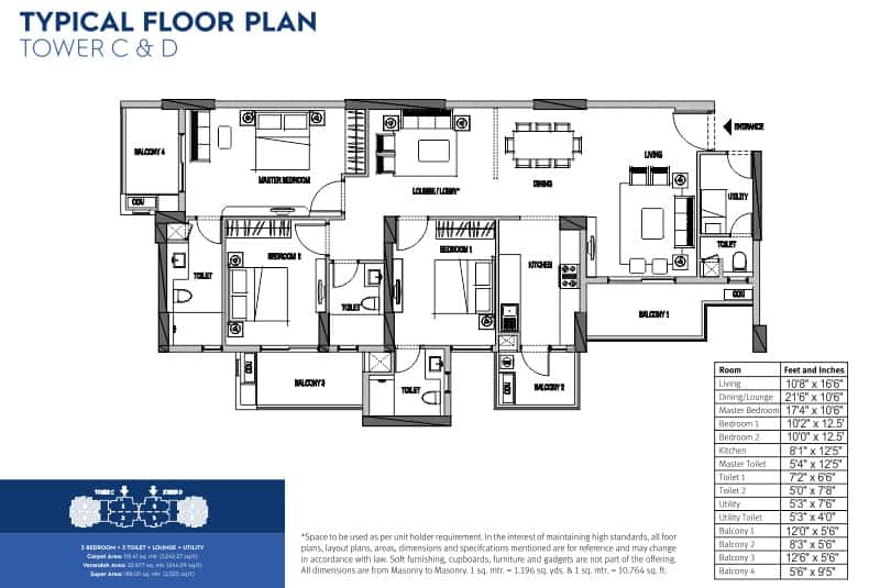 Emaar Palm Heights Floor Plan 4 